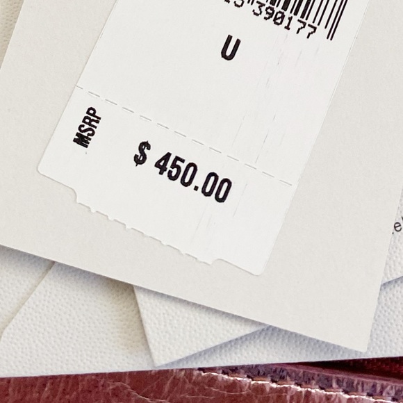 NWT Stella McCartney Metallic Logo Card, Pink